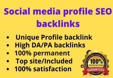 I will do 100 social media SEO profile backlinks