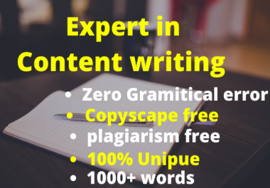 I will write 2000+words SEO friendly Blog post and website content writing