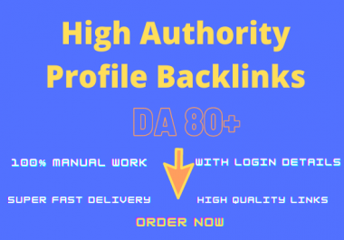I will create 200 high authority profile backlinks for your website