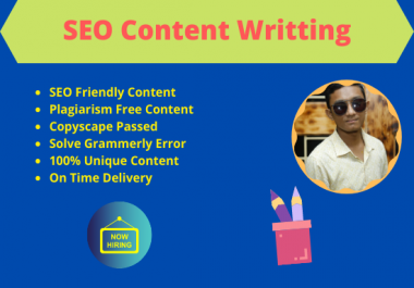 I will be your content writer for your website content
