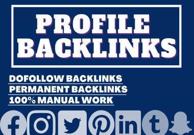 I will create 100 best quality profile bookmarking SEO backlinks on social sites.