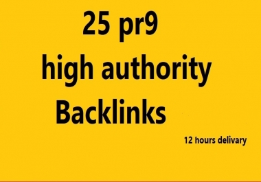I Will made for you 25 High authority pr9 backlinks seo linkbuilding