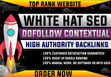 50 Manual White hat high Authority contextual dofollow seo backlinks