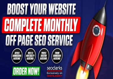 Monthly SEO Package Complete Boost your Website on Google with Manual Backlinks