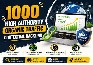 Get 1000 DA50+ High-Authority Contextual links with dominate Google Ranking
