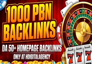 Powerful 1000 PBN DA 70 to 50 CASINO, POKER, JUDI, GAMBLING, UFABET, Betting, DoFollow Homepage Backlink