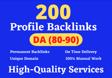 I will create 200 hith qulity profile backlinks - Boost your rank on google