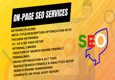 I will provide On-page SEO & onpage SEO audit report and technical seo Services