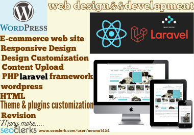 Wordpress, php laravel framework And Website Designer