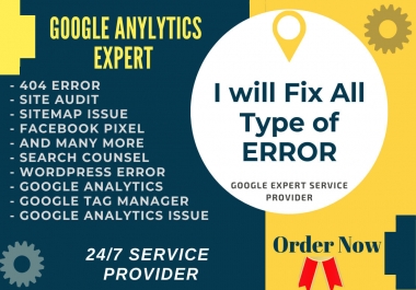 I will setup and fix google analytics issues in 2hours