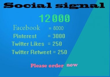 provide 12000 high quality manually SEO social signals service