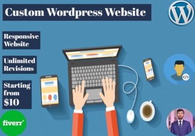 I will create an attractive custom wordpress site