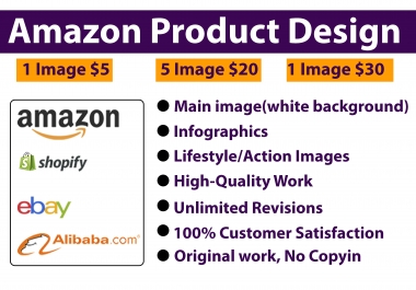 I will do top quality amazon product listing images,  infographics,  Lifestyle