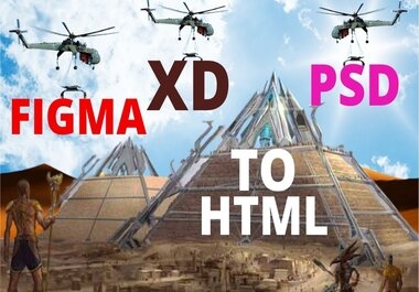 I will convert PSD,  XD,  FIGMA to html with responsive.