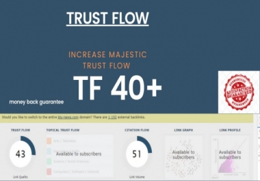 I will increase trust flow Tf 30 plus