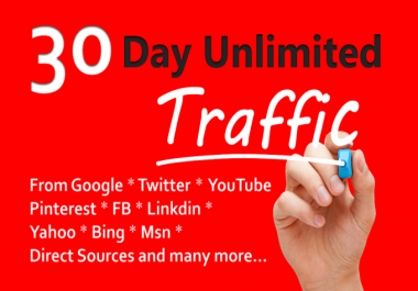 I will drive 7 day unlimited keyword and niche targeted traffic