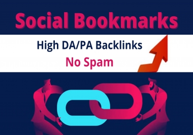 50 Social bookmarks High Domain Authority backlinks