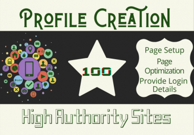 I will do 50 HQ social media profile creation backlink