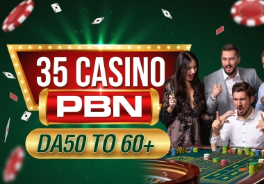 2024 Powerful Casino 35 PBN Homepage Backlinks with High DA 60 to 50
