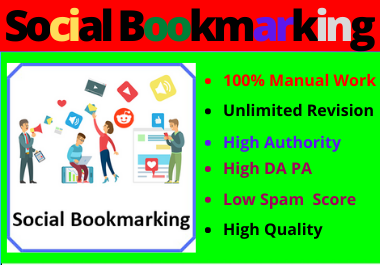 85 Social Bookmarks High Authority Permanent Unique Manual Backlinks for your Website