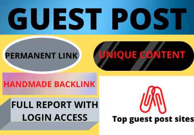 Write and publish 10 Guest Post High Authority website unique content low spam score domain backlink