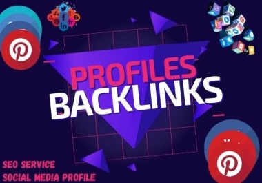 I will do 25 HQ profiles SEO backlinks