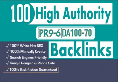 I Will Manually Do 25 Pr9 DA 80+ Safe SEO High Authority Backlinks 2019 Best Results