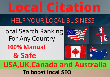 I will do 20 live local citation and directory submission to rank higher