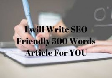 I will Write 500words optimized article for your blog