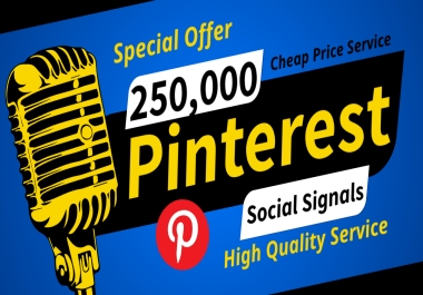 TOP 1 Platform 250,000 Pinterest Social Signals Manually Bookmark Website Traffic Google Rank