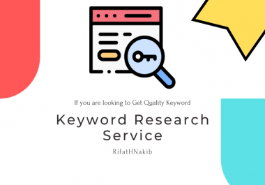 I will do 1000 excellent seo keyword research competitor analysis to rank site fast