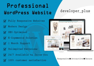 I will design professional and responsive wordpress website