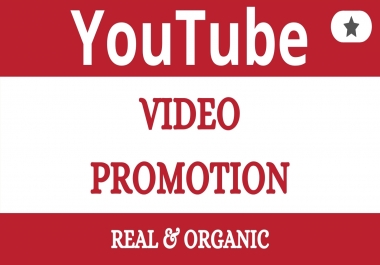 Organic YouTube video promotion service