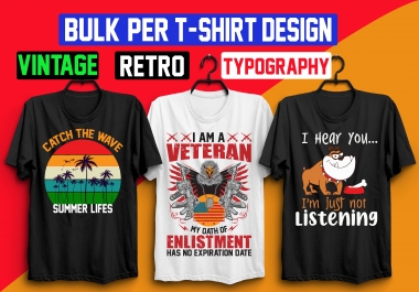 I will create custom typography t shirt design