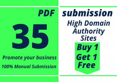 I will do manual PDF submission to 35 document sharing sites