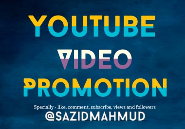 YouTube video promotion and Social Media expert