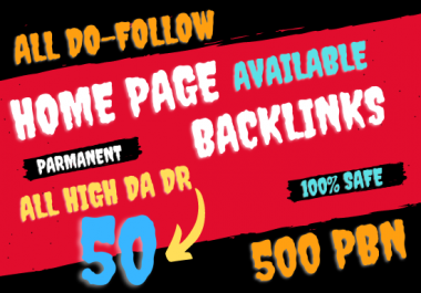 I will provide 100 home page permanent do follow links