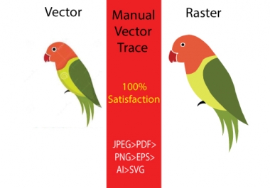i will do vector trace earlier & redraw recreate image & logo in 1 hour