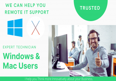 I Will Provide 24/7 Tech Support For Windows & Mac Computers.