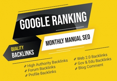 I will do complete monthly SEO package with high quality backlinks.