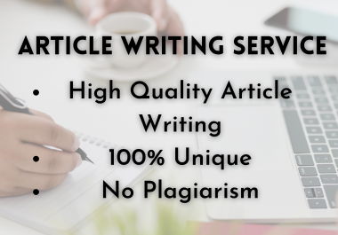 I will write 500 words high quality and unique article writing based on your requirements.