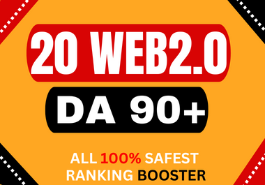Increase Google 1st Page Ranking With 20 Super Web2.0 Dofollw Backlinks