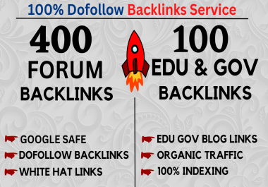 Create 400 Forum Profile Backlinks + 100 Edu Gov SEO Backlinks