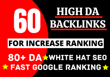 I will build da 80 plus high PR backlinks SEO service