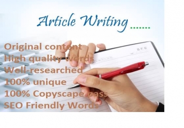 I will you provide you with 500 + words article for your blog and website
