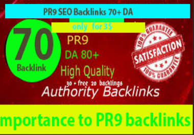Manually DA80+ALL PR9 45 SEO High Profile Backlinks