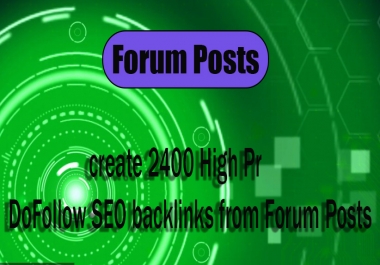 create 60 High Pr DoFollow from Forum Posts backlinks