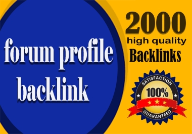 HQ 90 da 2000 forum profile dofollow SEO backlinks