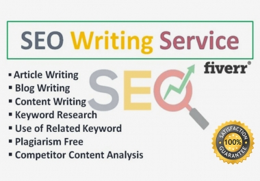 I will provide professional SEO website content,  blog and article writing service