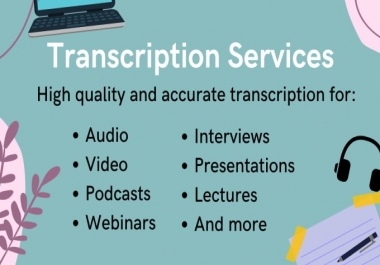 I will transcribe your audio and video transcripts
